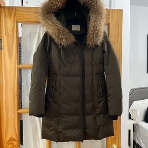 Soia & Kyo Down Winter Jacket Dark Olive Green Size Medium